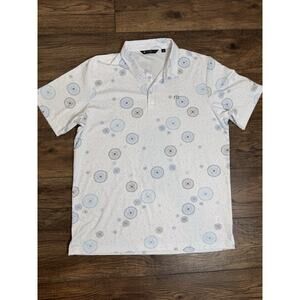 Travis Mathew Mens XXL Caught Inside Hawaiian Short Sleeve Polo Shirt Golf